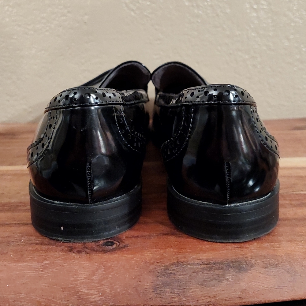 Kelly & Katie Glossy Black Bala Loafer - Picture 6 of 9